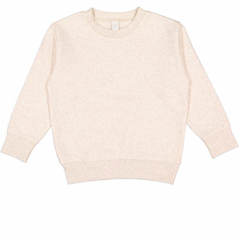 Rabbit Skins Crewneck (Natural Heather/Black text) Main Image